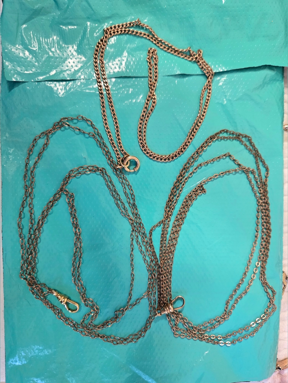 Vintage Gold Filled Multi Chain Necklaces - Women Jewelry